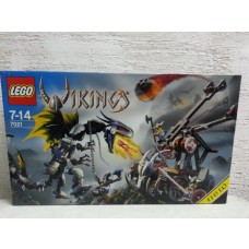 LEGO 7021 Vikings  Viking Double Catapult vs. the Armored Ofnir Dragon
